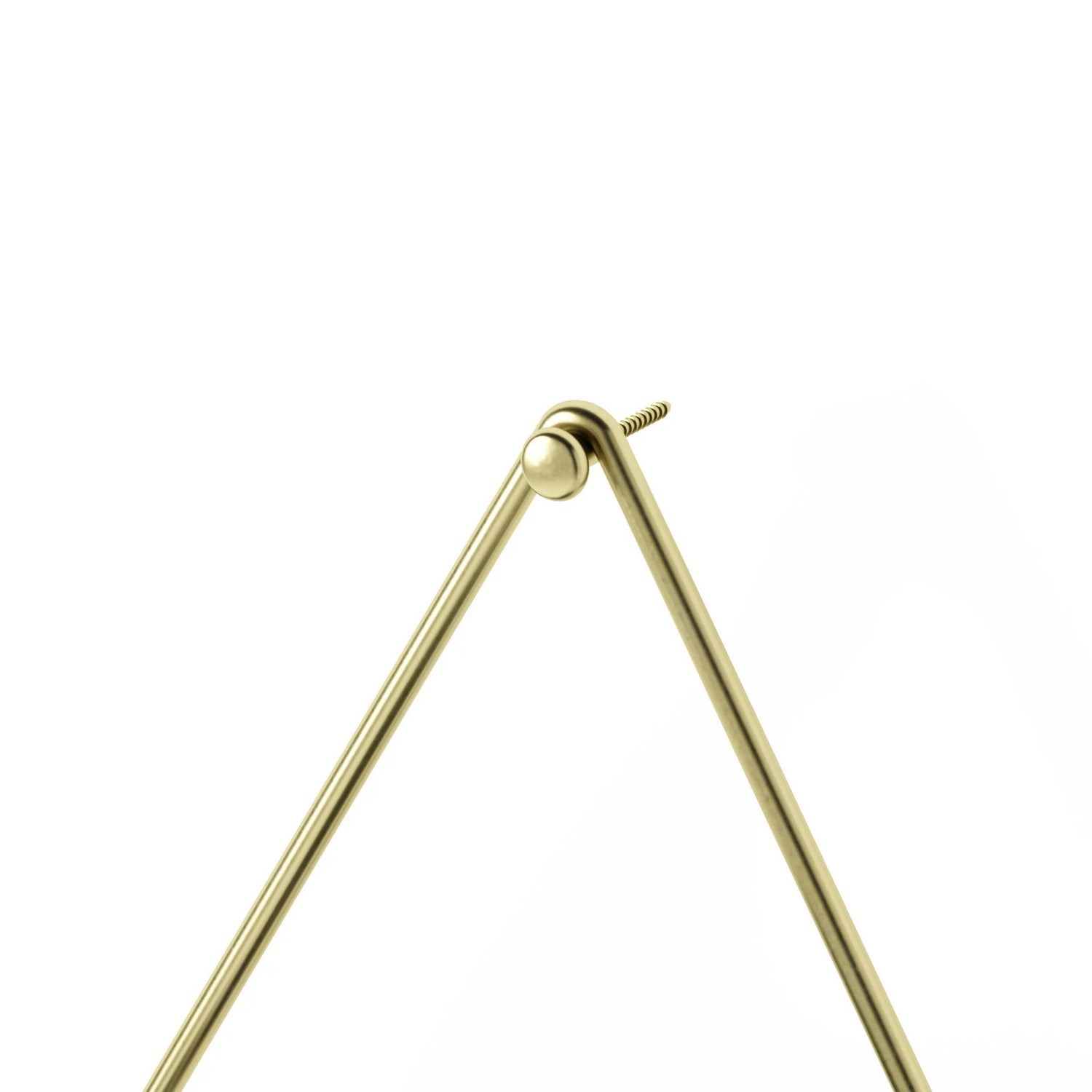 Květináč na stěnu TRIGG malý SET/2ks bílá, mosazná_1