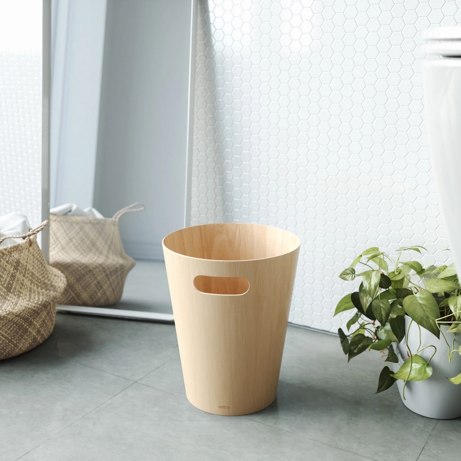 Odpadkový koš WOODROW 28 cm přírodní_0