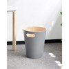 Odpadkový koš WOODROW 28 cm sv. šedý, přírodní_1