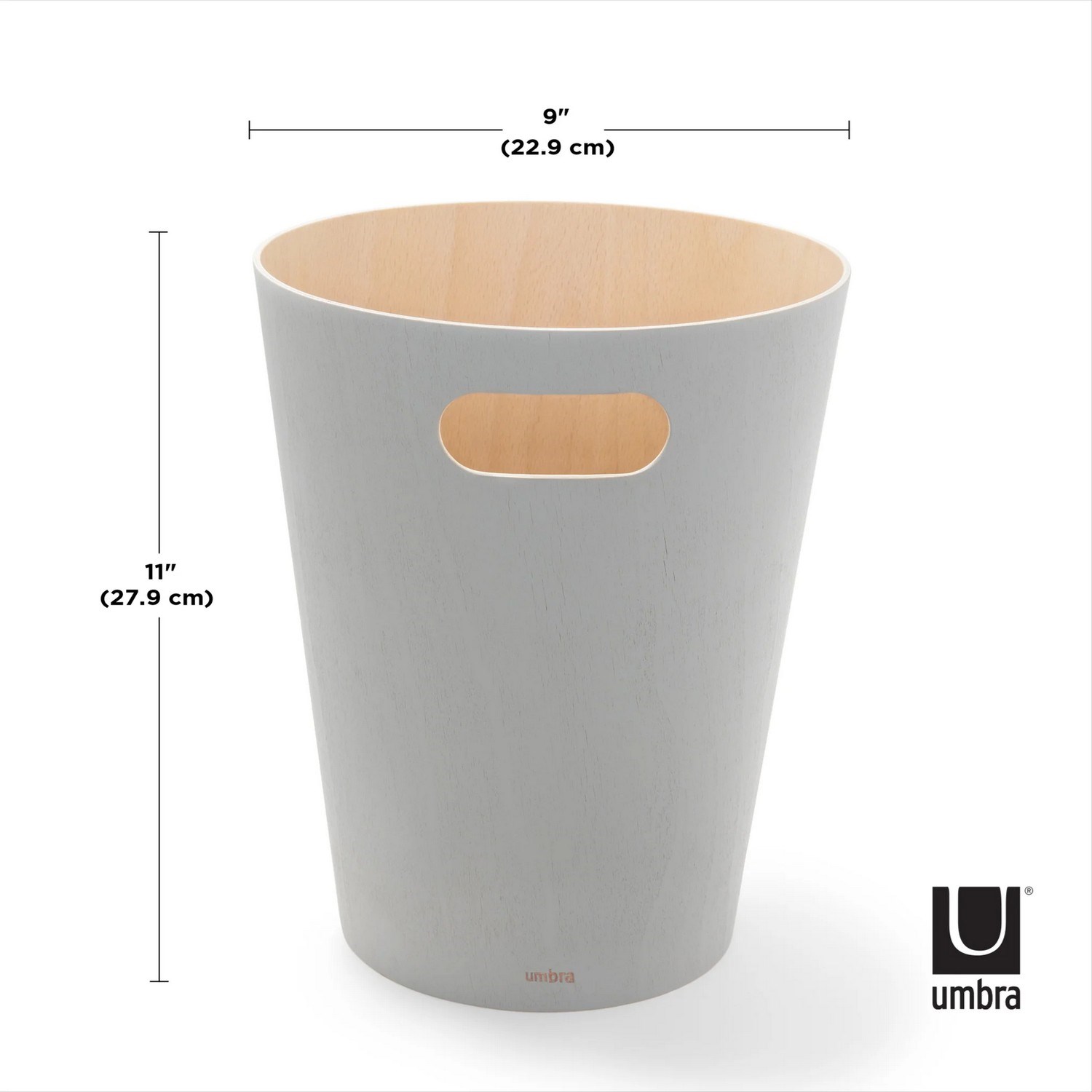 Odpadkový koš WOODROW 28 cm sv. šedý, přírodní_2