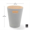 Odpadkový koš WOODROW 28 cm sv. šedý, přírodní_2