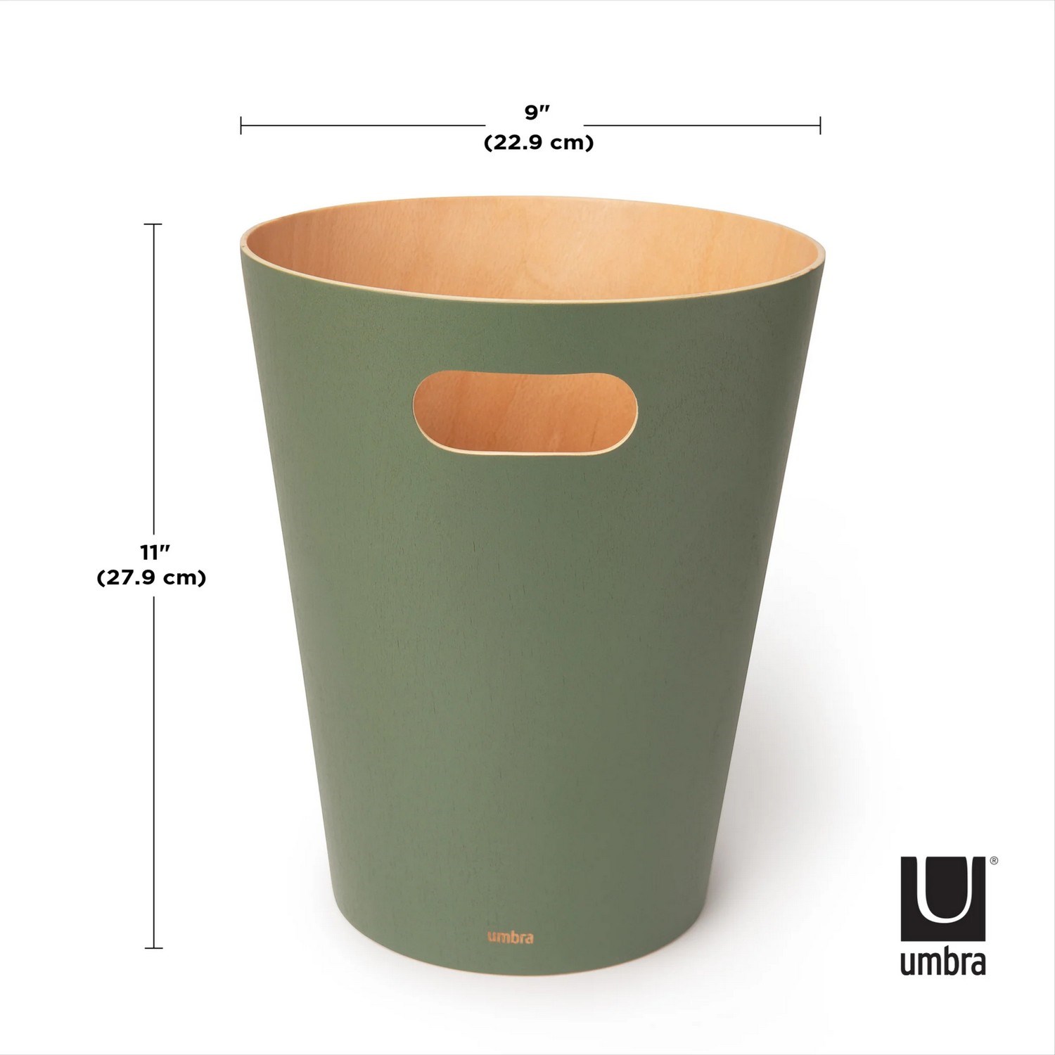 Odpadkový koš WOODROW 28 cm zelený_2