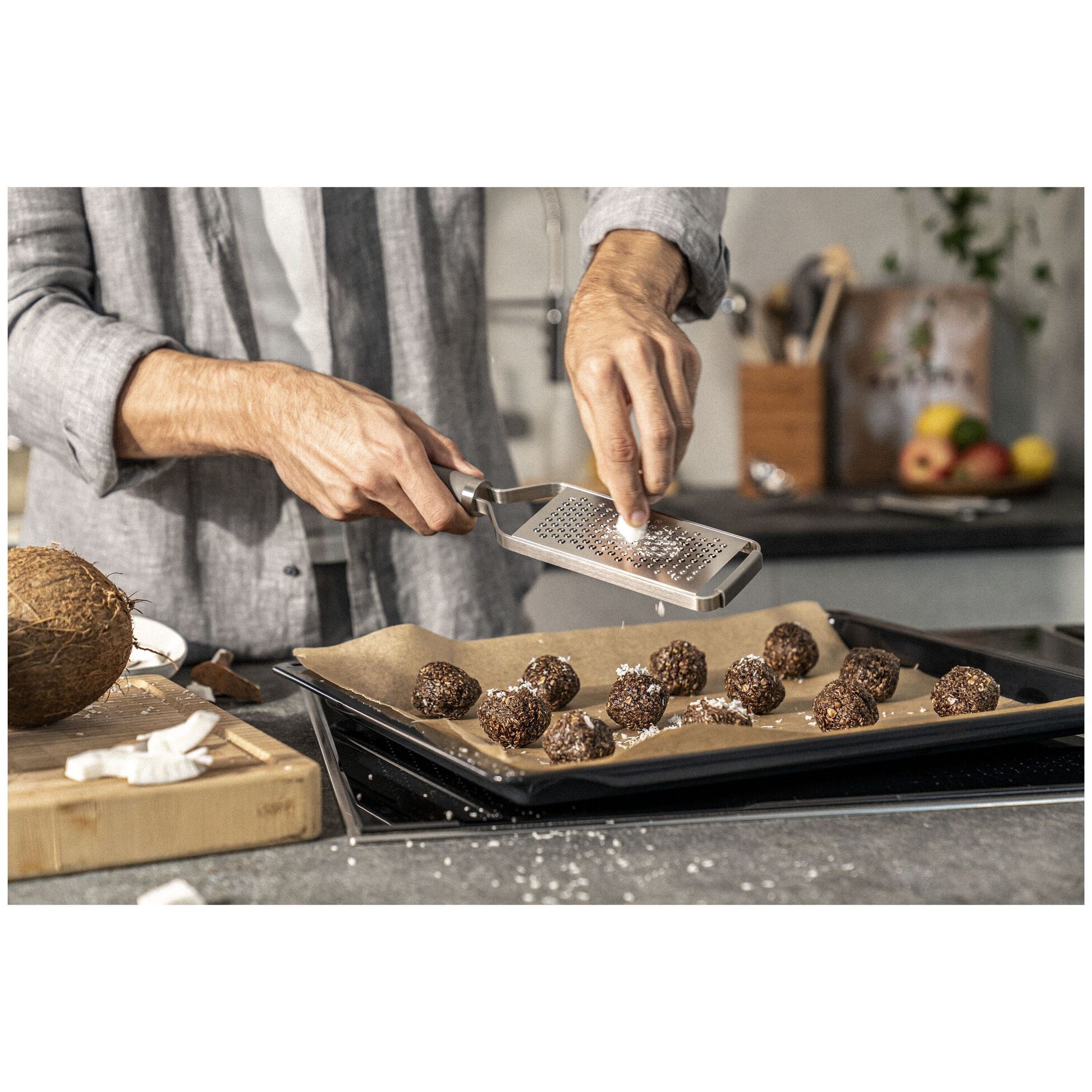 Nerezové struhadlo TWIN PRO jemné D.34cm šedé_4