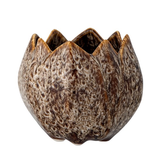 Dekorační květináč ELAYA V.11cm hnědý_1