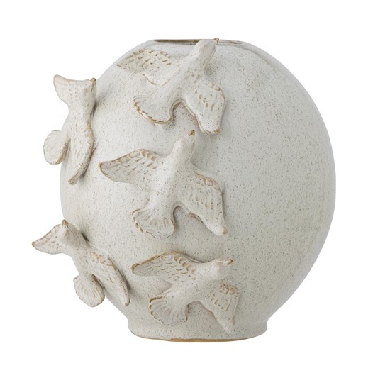 Kameninová váza ABIRA V.25cm krémová_4