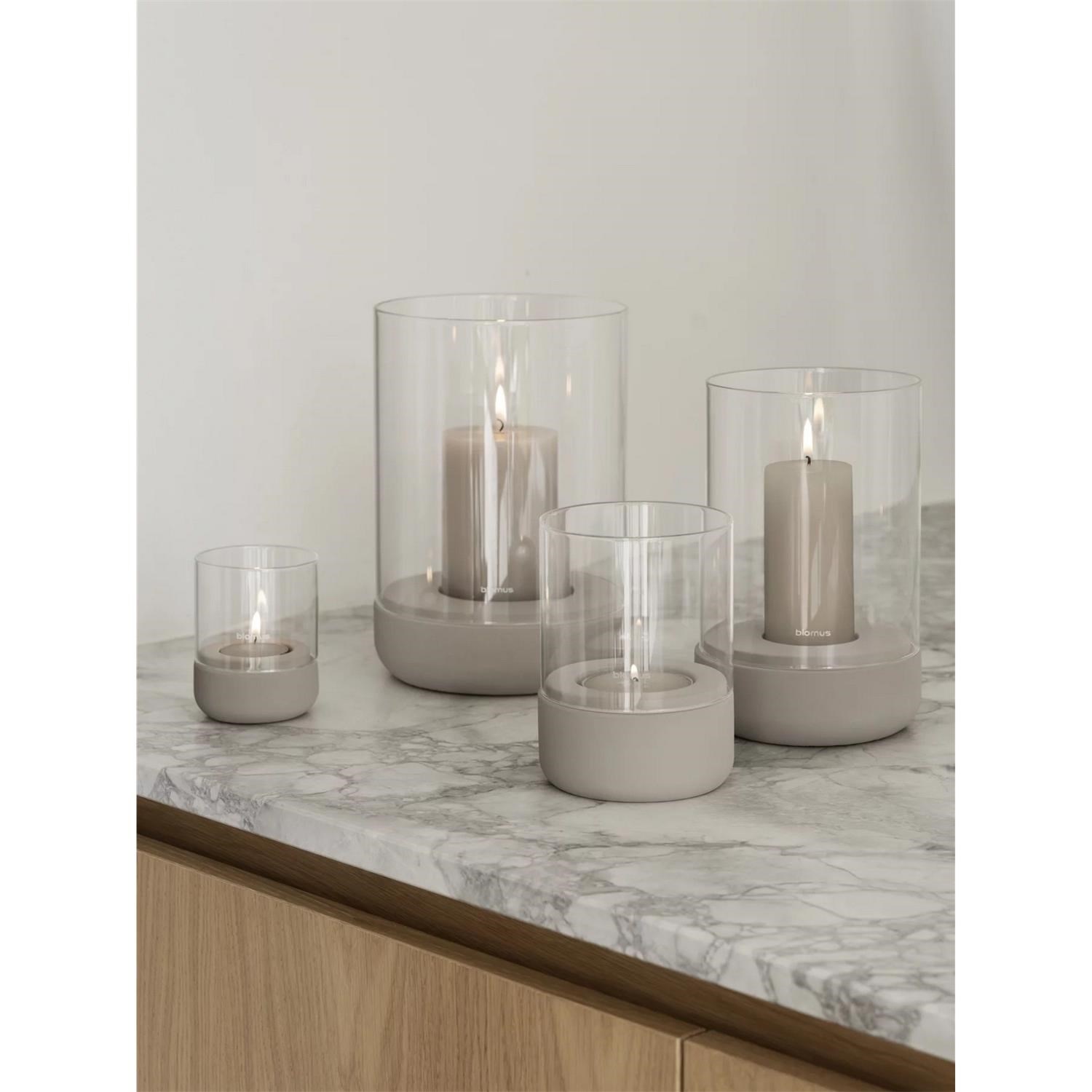 Svícen na čaj. svíčku CALMA V.14cm béžový_0