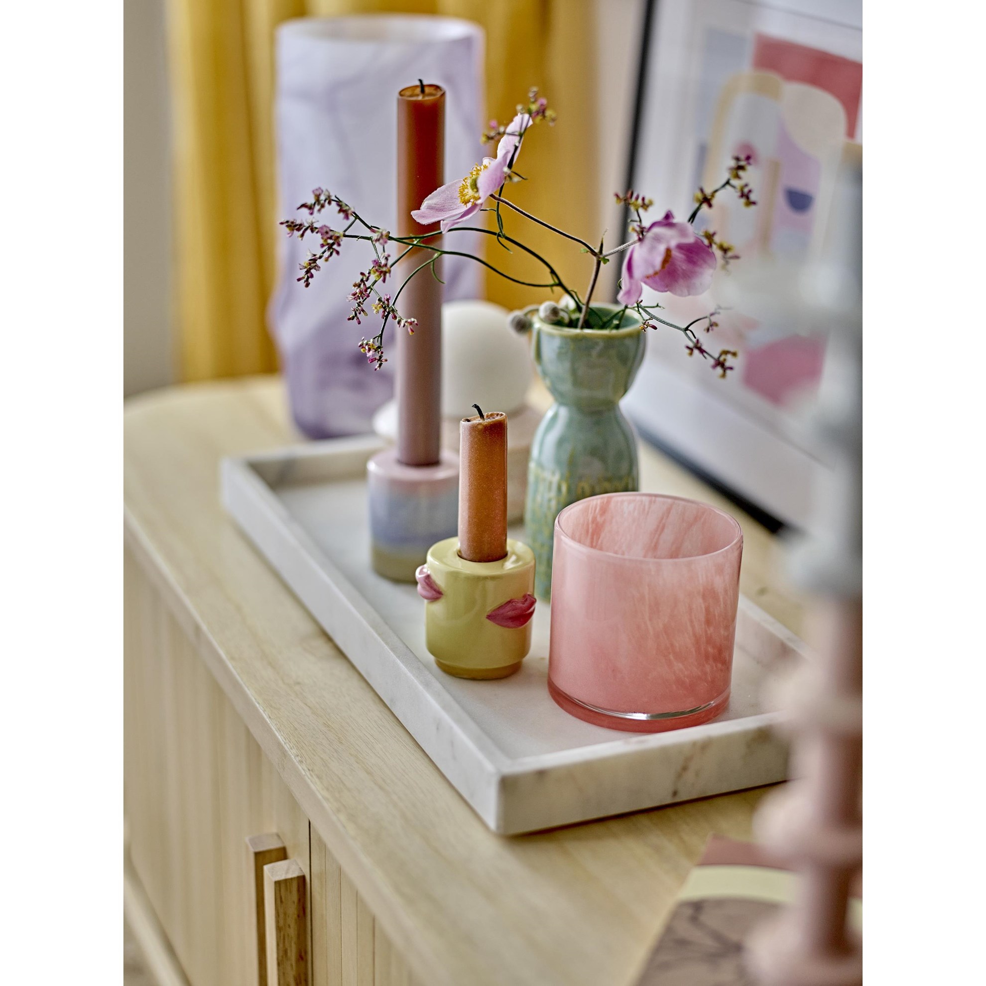 Mramorový podnos MAJSA bílý 38x18 cm_2