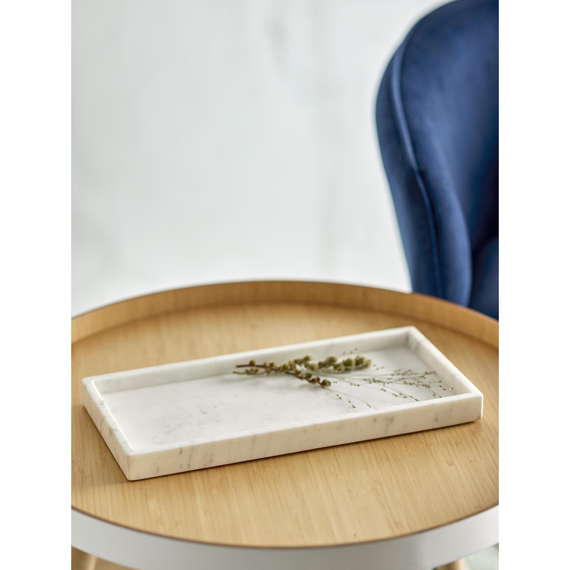 Mramorový podnos MAJSA bílý 38x18 cm_3