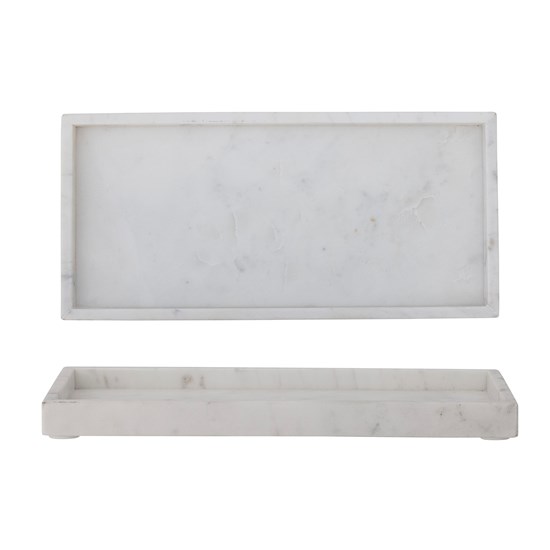 Mramorový podnos MAJSA bílý 38x18 cm_4