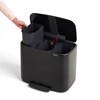 Pedálový odpadkový koš Brabantia BO 3x11l černý_0