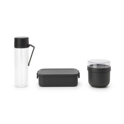 Snídaňový/obědový set Brabantia MAKE&TAKE SET/3ks tmavě šedý_4