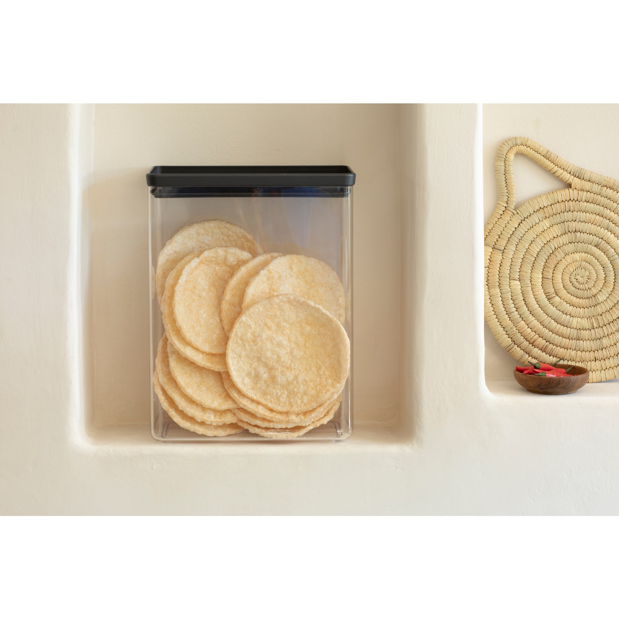 Plastová dóza Brabantia SQUARE 5,4l tmavě šedá_1