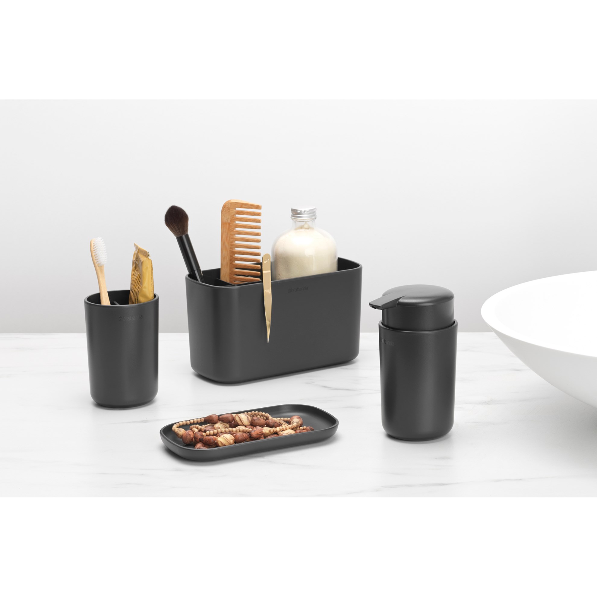 Koupelnová sada Brabantia RENEW SET/3ks tmavě šedá_0