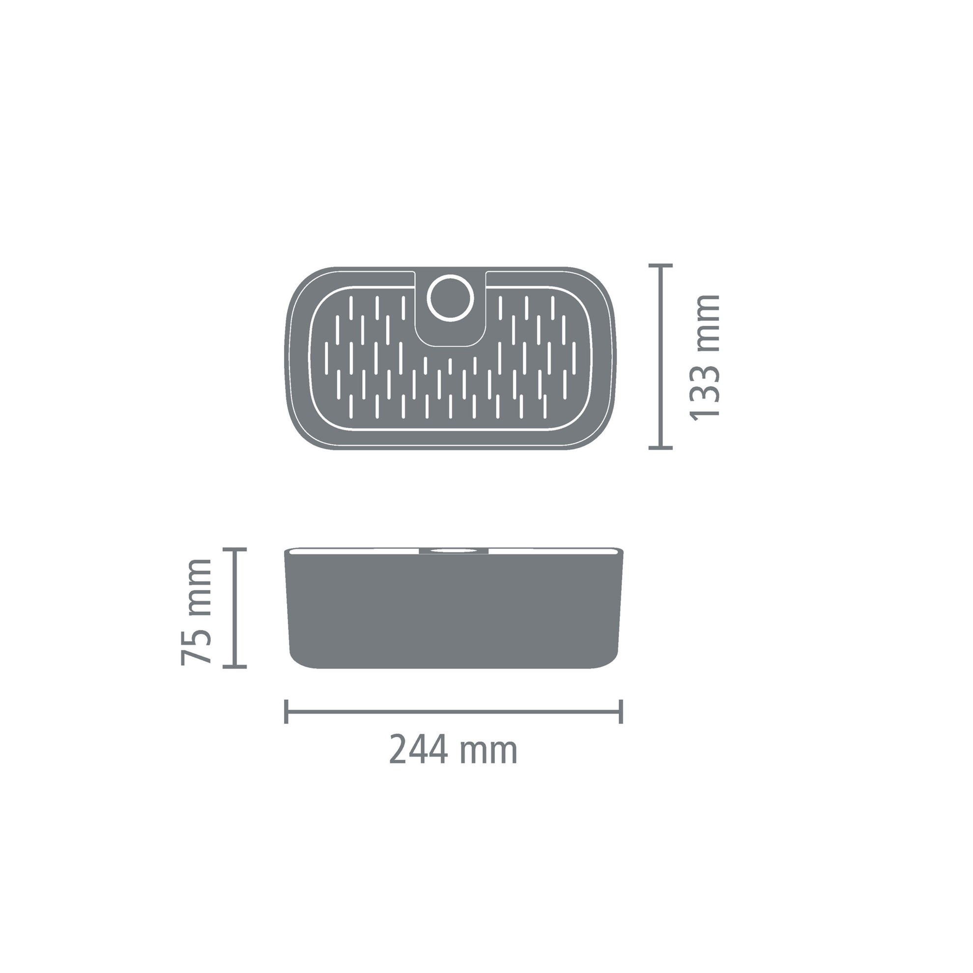 Sprchový držák/organizér Brabantia 24x13cm tmavě šedý_2