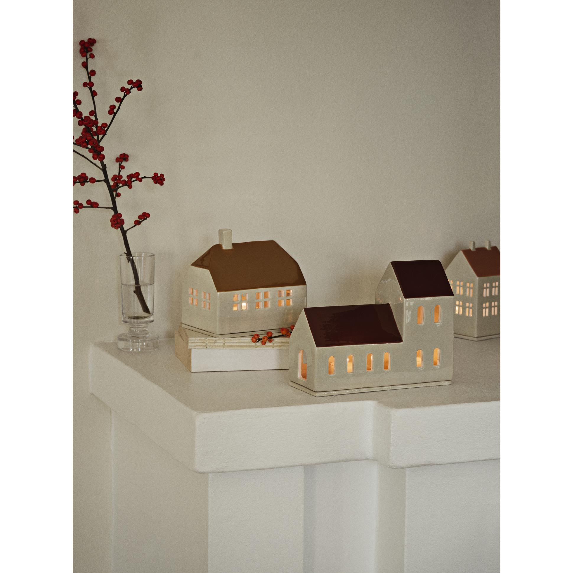 Svícen Broste BO 14x10cm béžovo-hnědý_0