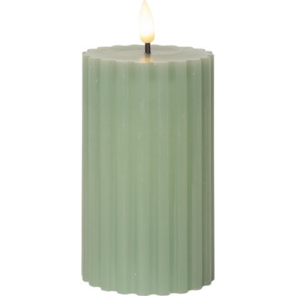 LED dekorační svíčka FLAMME STRIPE V.15cm zelená_0