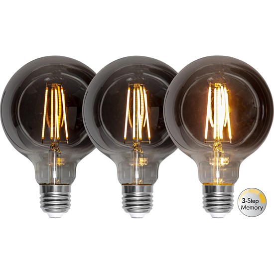 LED žárovka E27 G95 GLOW SMOKE funkce stmívání - černá_0