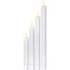 LED svíčky FLAMME SET/4ks V.16-21cm bílé_1
