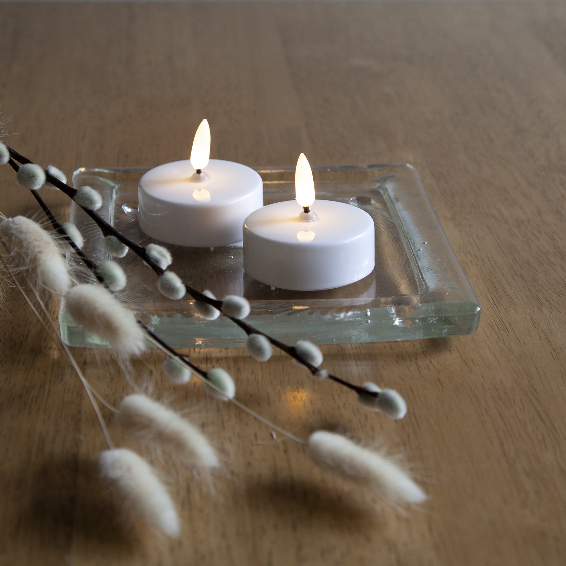 LED čajová svíčka FLAMME SET/2ks bílá_0