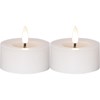 LED větší čajová svíčka FLAMME SET/2ks bílá_0
