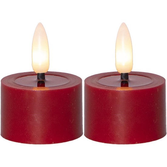 LED čajová svíčka FLAMME SET/2ks červená_0