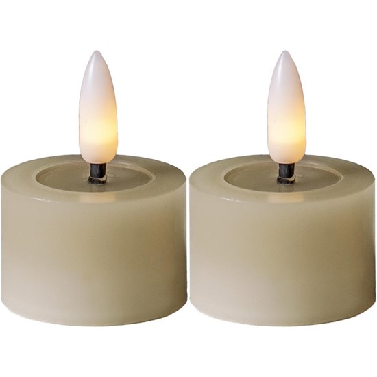LED čajová svíčka FLAMME SET/2ks béžová_0