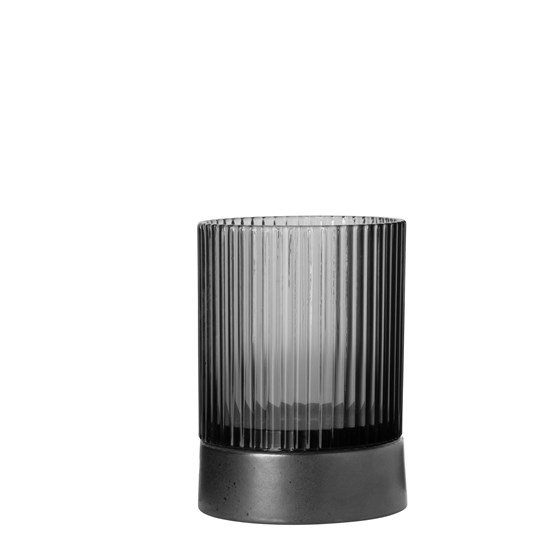 Svícen na čajovou svíčku JUNA V.9,6cm šedý_3