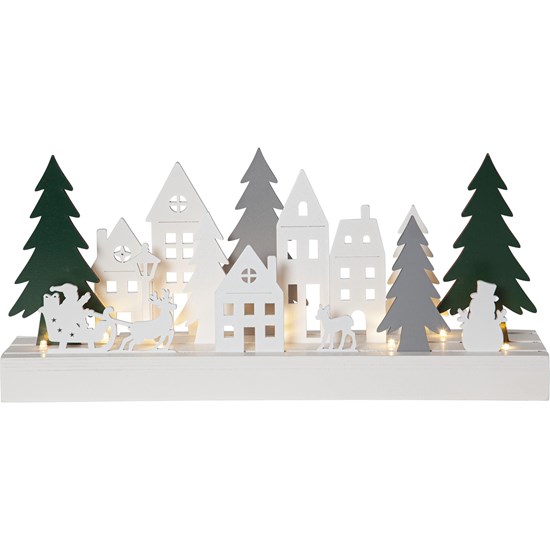 LED vánoční dekorace PUZZEL 9xLED D.37cm bílá_0