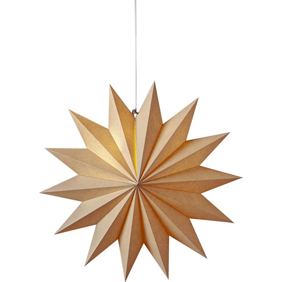 Papírová hvězda PLAIN P.60cm béžová, bez světelného zdroje_0