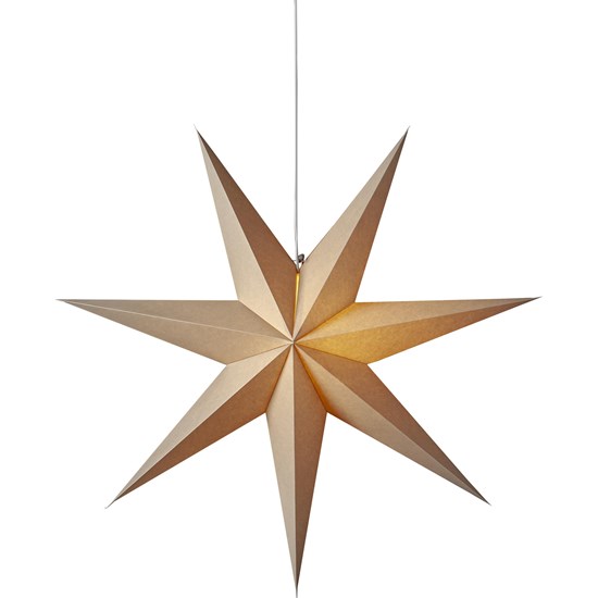 Papírová hvězda PLAIN P.75cm béžová, bez světelného zdroje_0