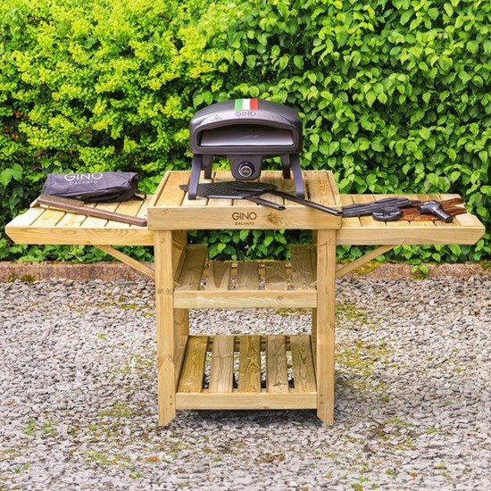 Plynová trouba na pizzu Gino MODENA s vlajkou SET/9ks se stolkem_0