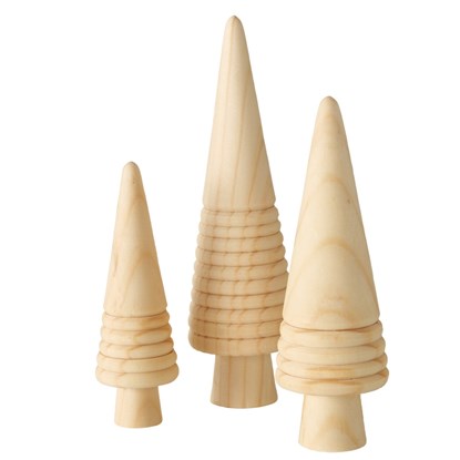 Dřevěná dekorace stromek Henje V.9-14cm SET/3ks přírodní_4
