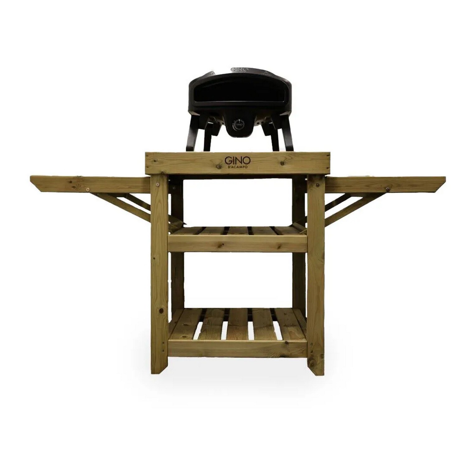 Plynová trouba na pizzu Gino VESUVIO černá SET/10ks se stolkem_9