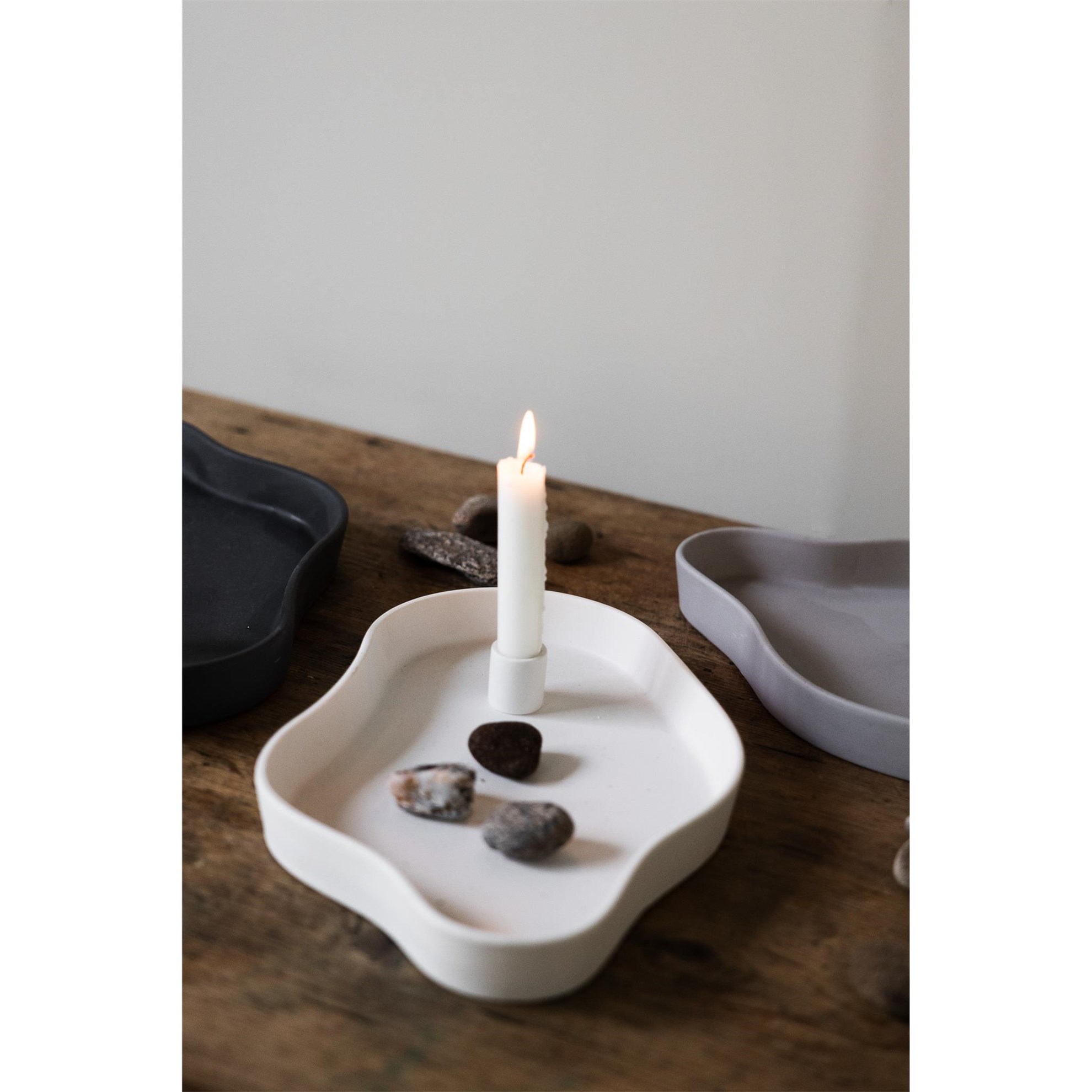 Talíř na svíčku VÄNERN 34x22x4cm bílý_0