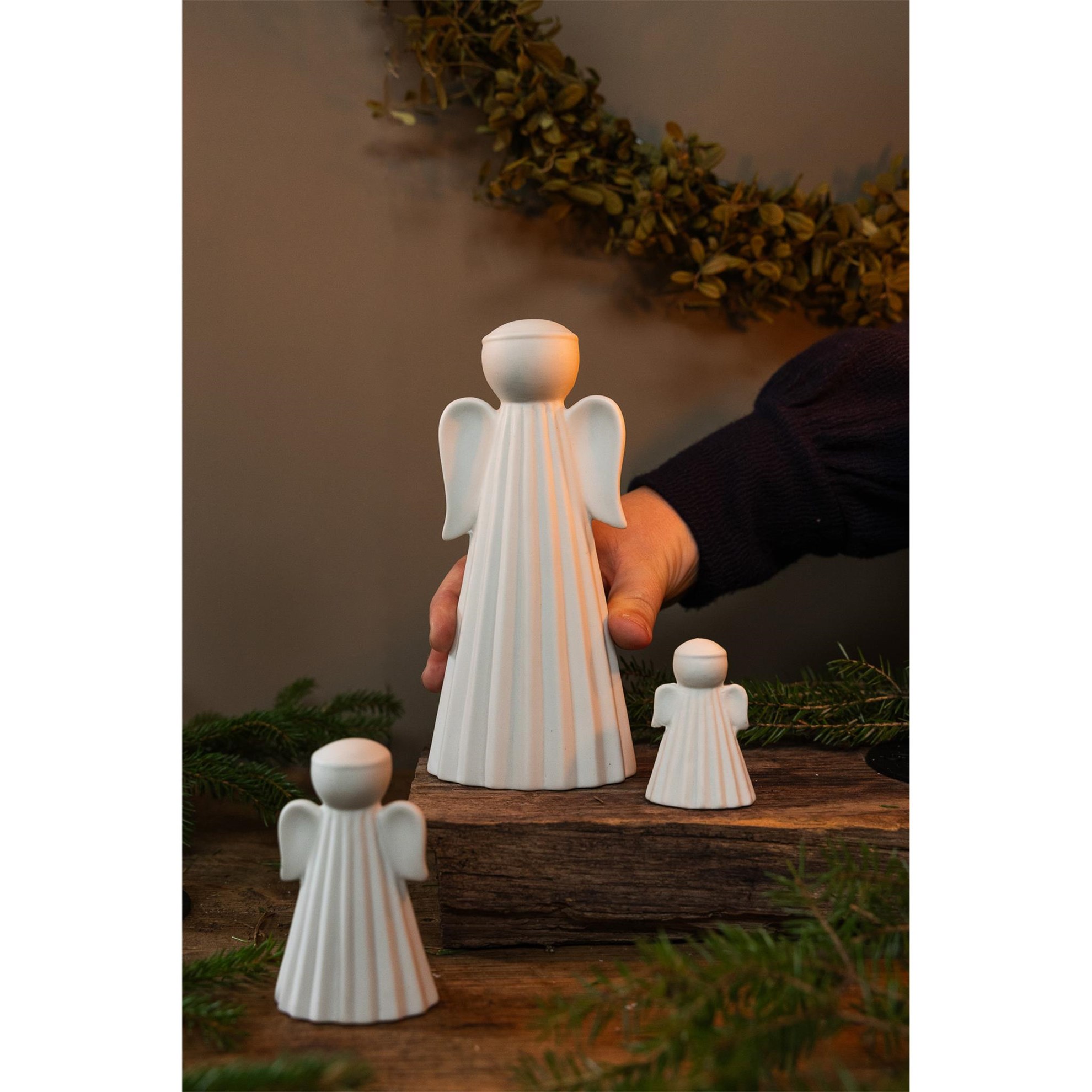 Keramický anděl SAGA malý V.6cm bílý_2