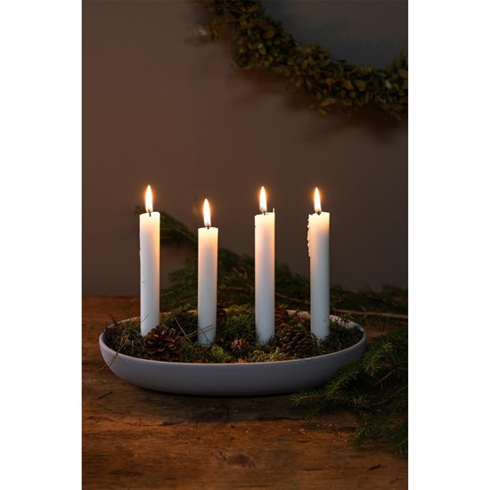 Keramický svícen GRÖNDAL na 4svíčky v řadě D.32cm sv.šedý_5