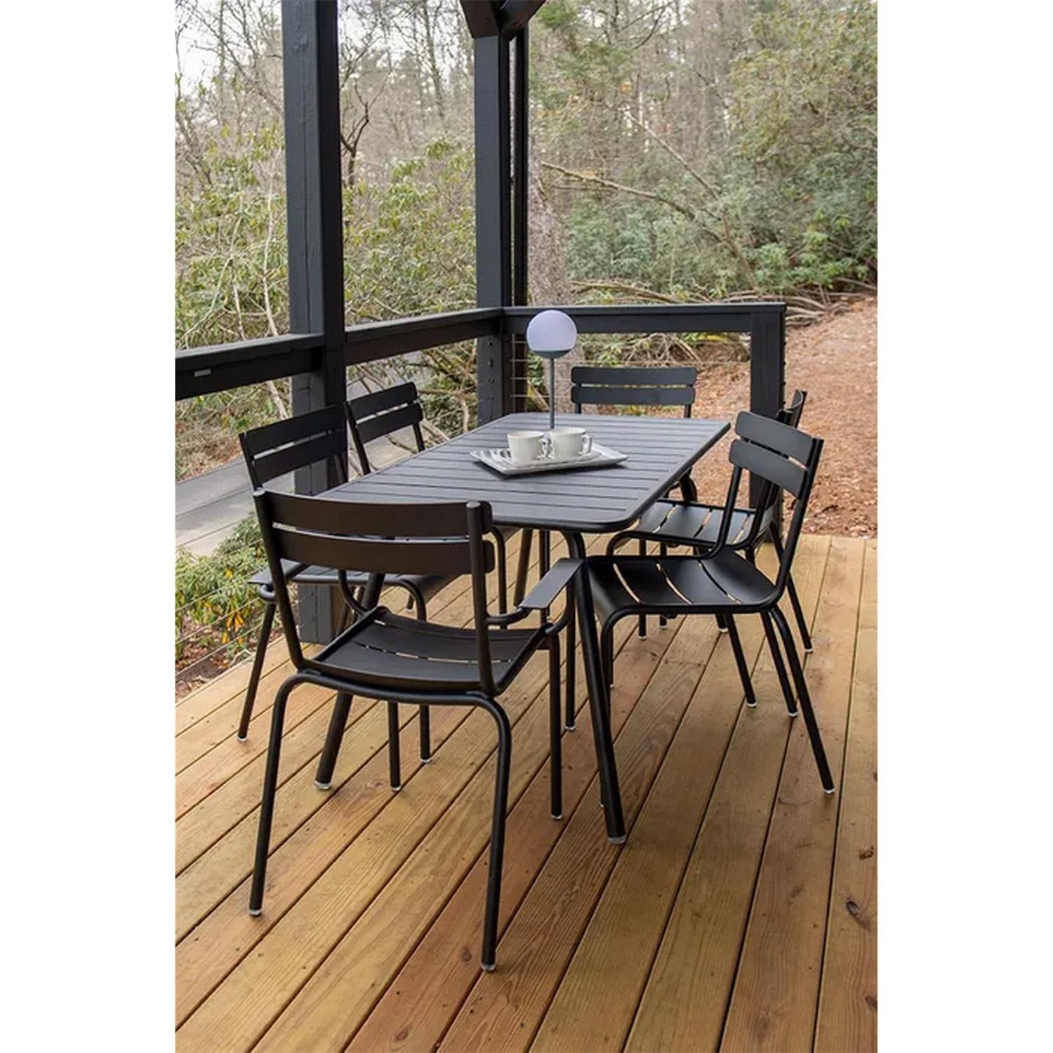 Hliníková židle s područkami Fermob LUXEMBOURG - Cotton white (jemná struktura)_2