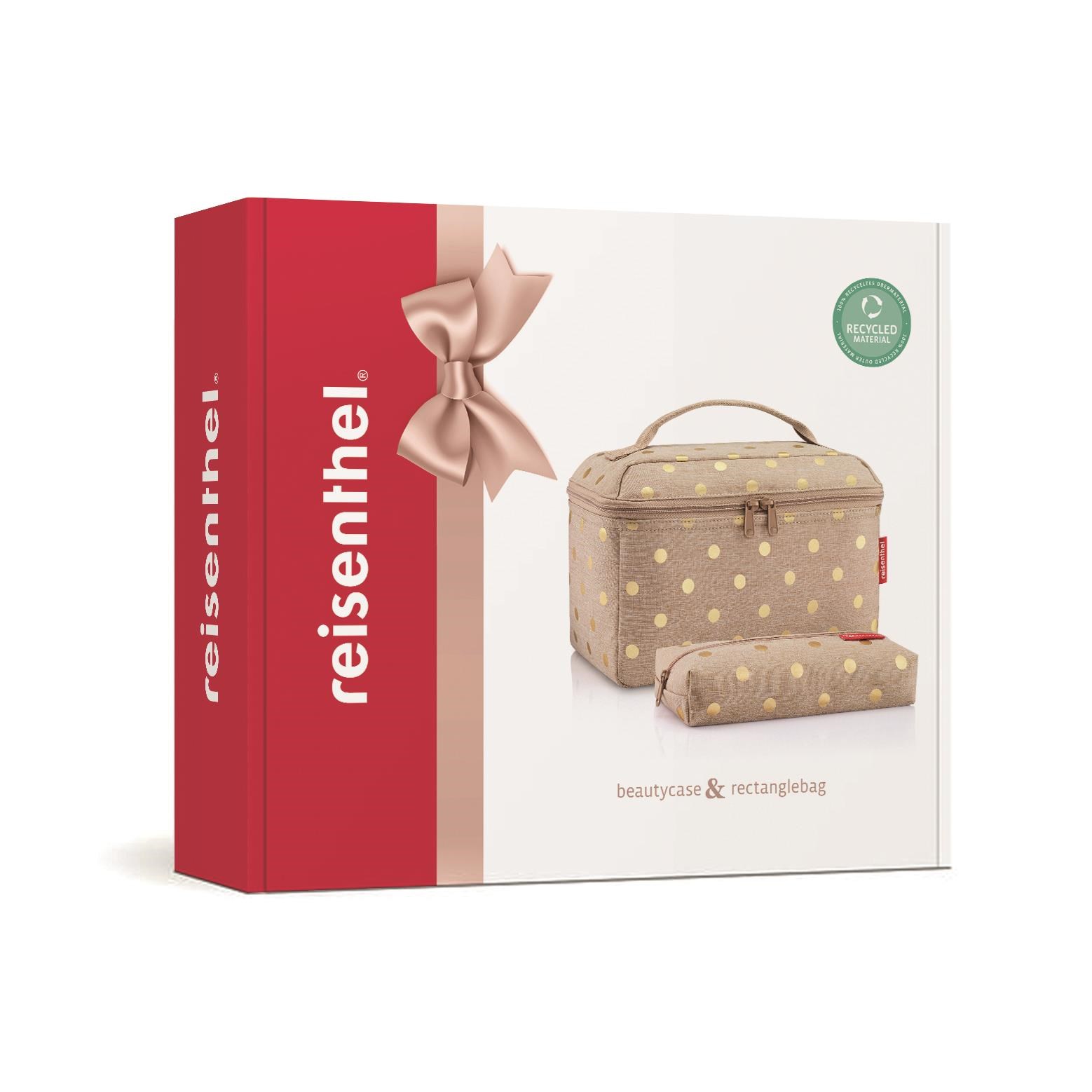 Kosmetický kufřík Beautycase set/2ks metallic dots coffee_3