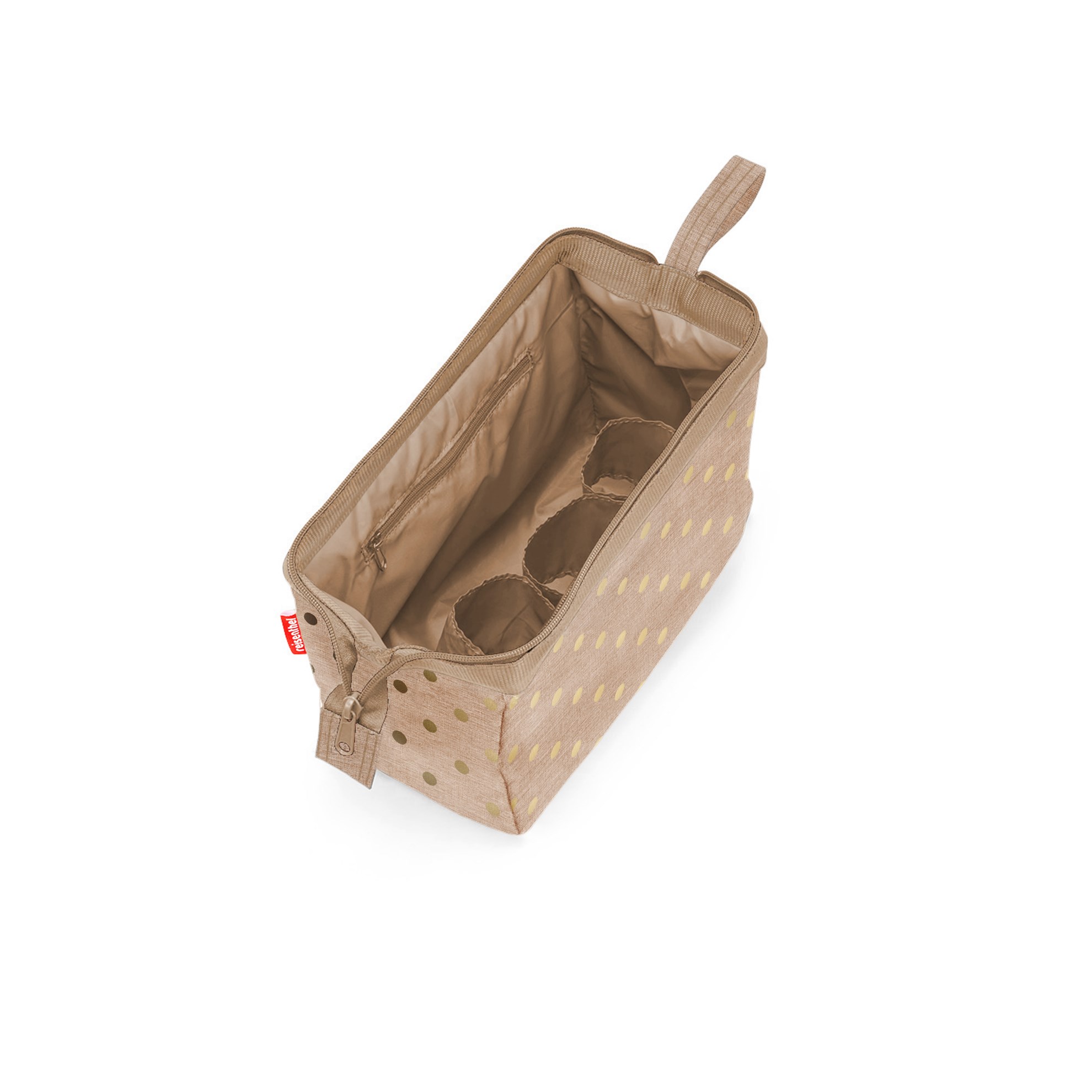 Kosmetická taška Travelcosmetic metallic dots coffee_0