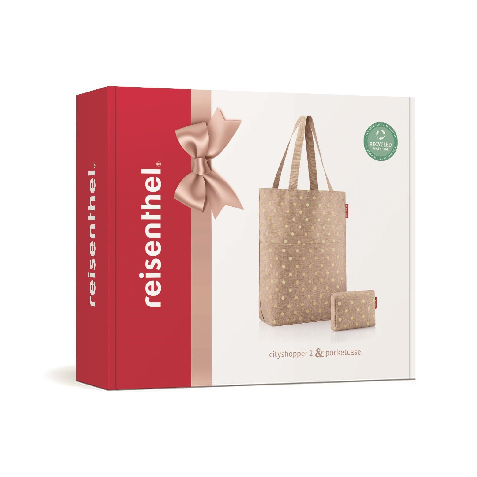 Taška přes rameno Cityshopper set/2ks metallic dots coffee_1