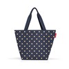 Taška přes rameno Shopper M metallic dots blue_1
