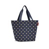 Taška přes rameno Shopper M metallic dots blue_2