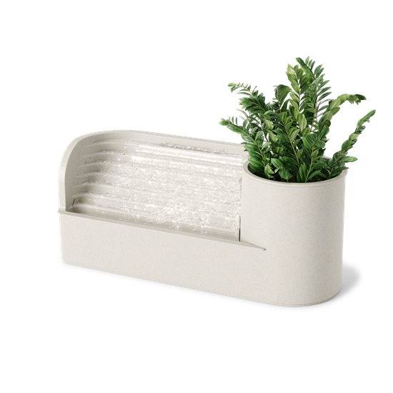 Organizér na tužky / květináč Umbra STREAM s USB vodní fontánou, písková_0