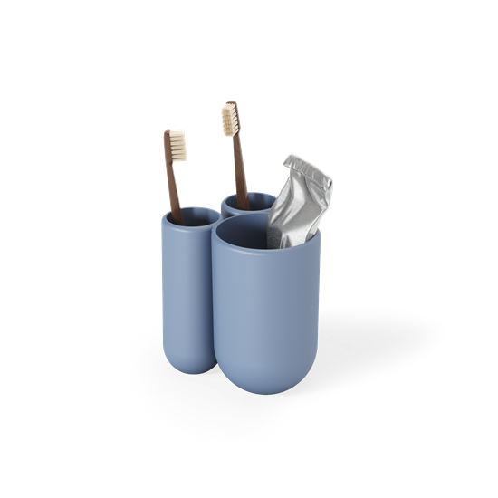 Kelímek na kartáček Umbra TOUCH břidlicově modrý_0