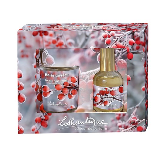 Dárkový box svíčka 75g a osvěžovač vzduchu 50ml BAIES GIVREES_0