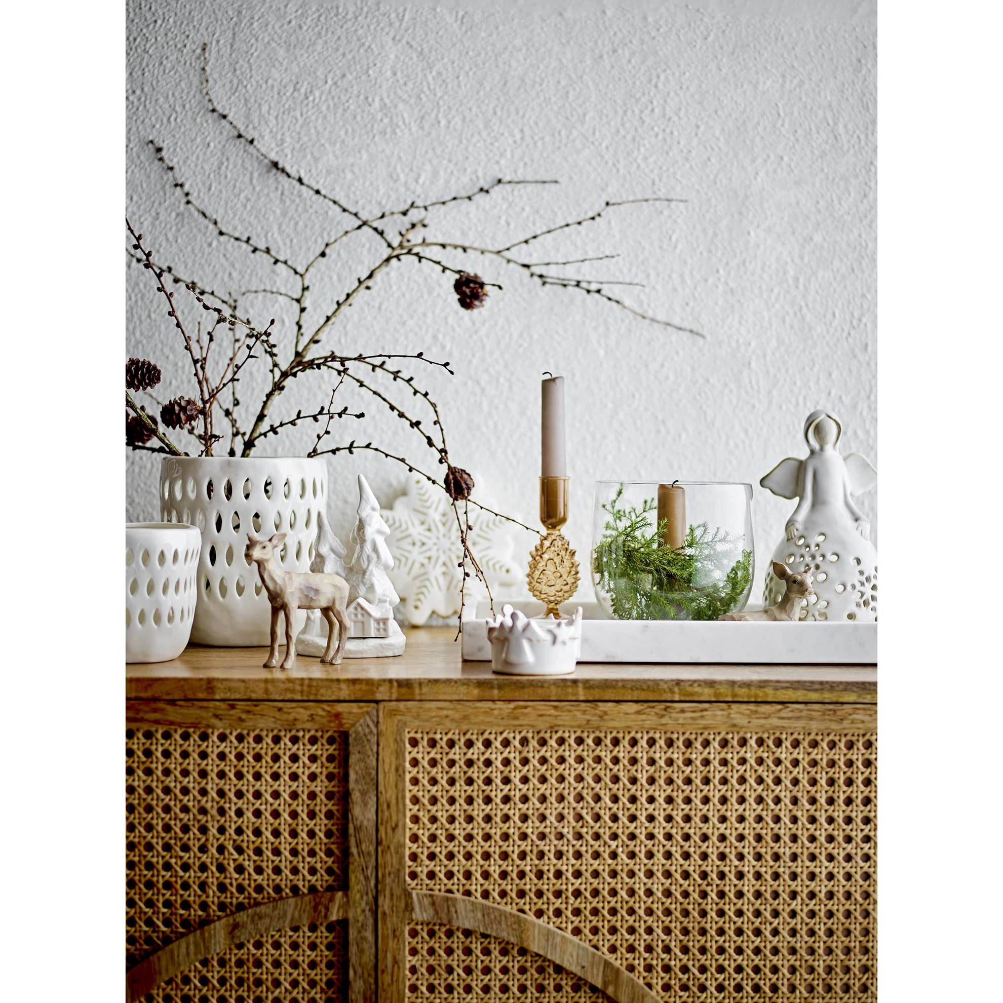 Skleněný svícen JISELE V.13cm hnědý_2