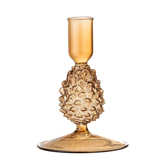 Skleněný svícen JISELE V.13cm hnědý_3