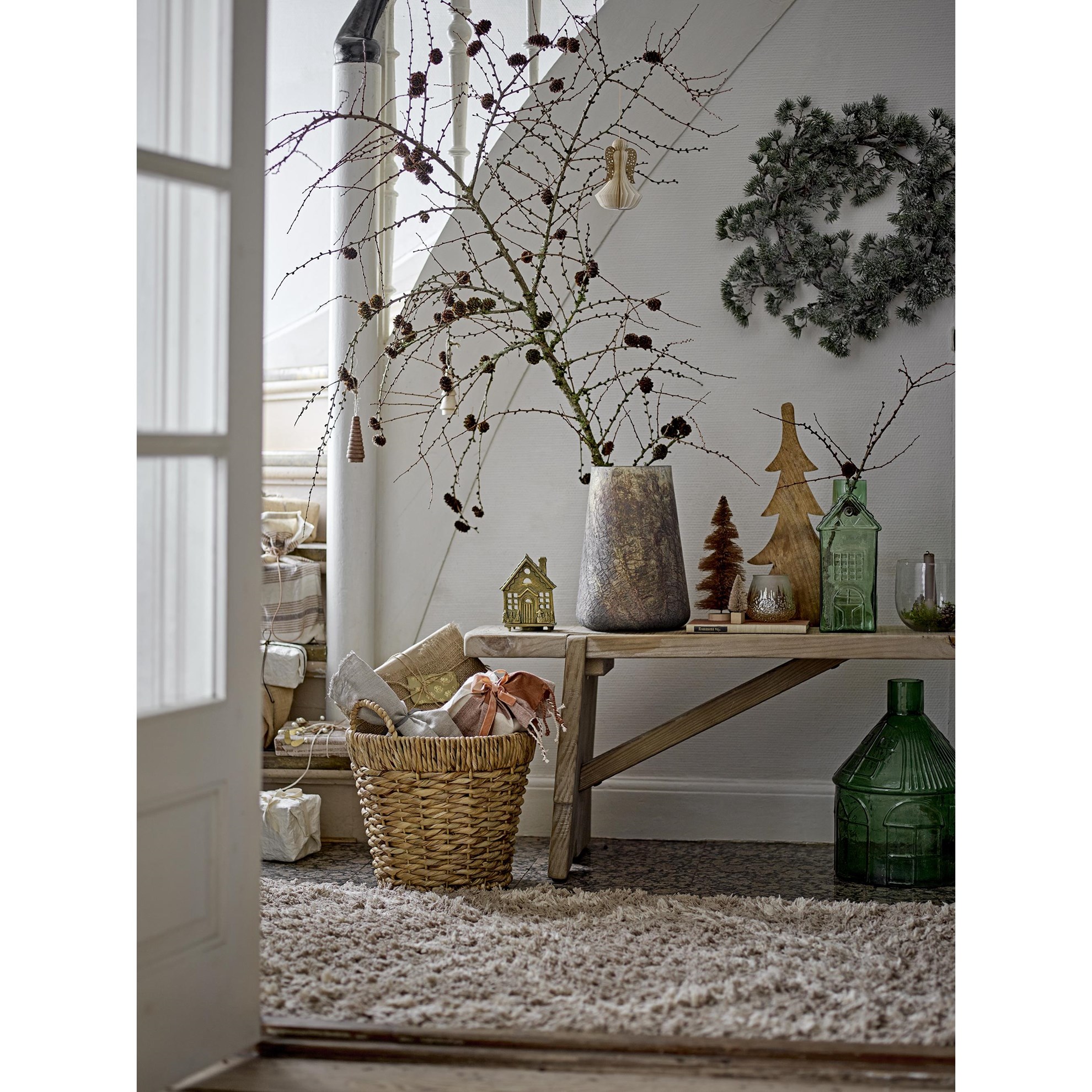 Umělý cedrový věnec P.50cm zelený_1