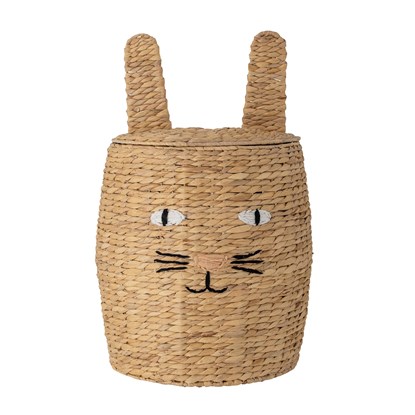 Koš s víkem přírodní zaječice Nelle, V.65cm, vodní hyacint_4