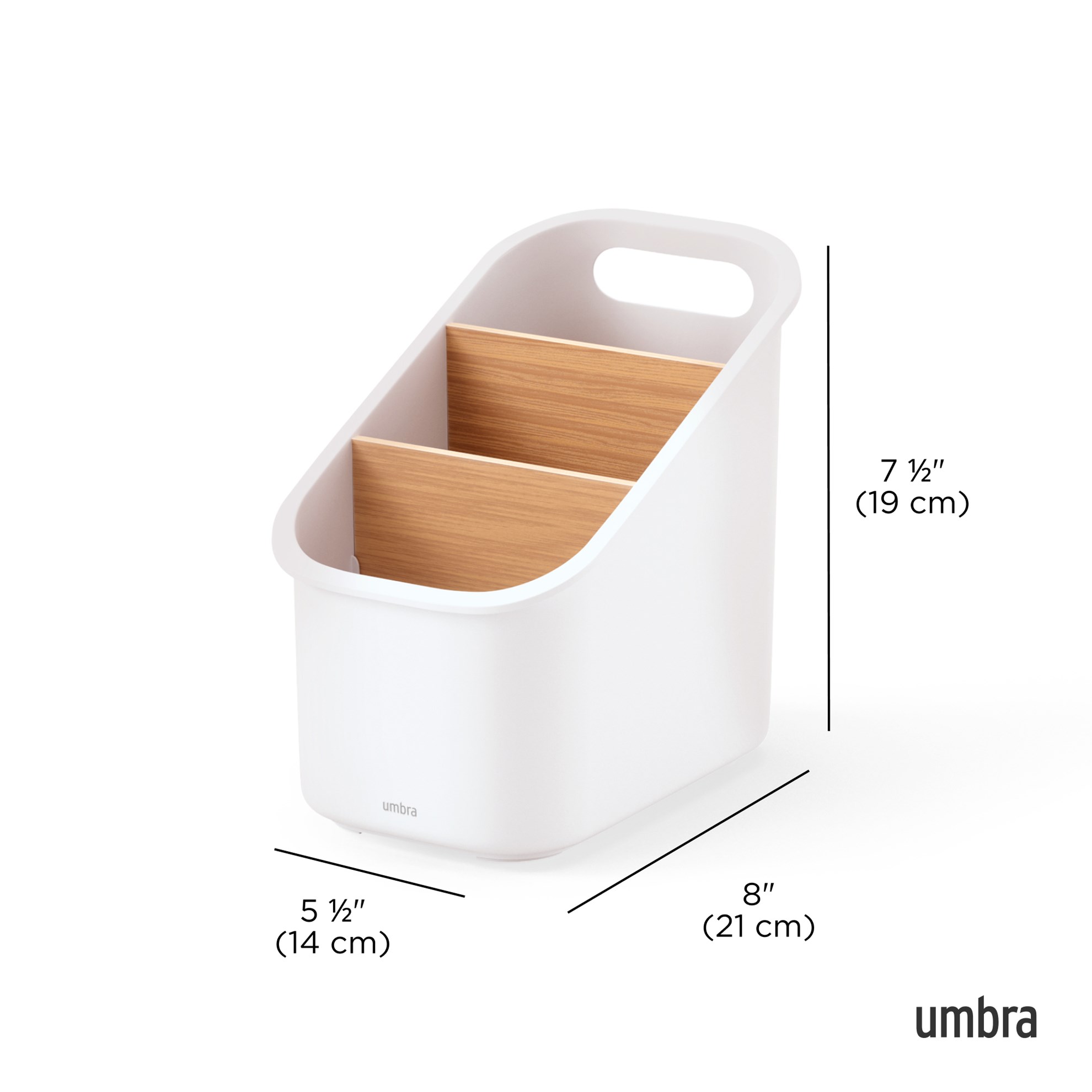 Organizér na kuchyňské náčiní Umbra BELLWOOD bílý/přírodní_1